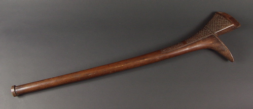 #OC108: 19th century Fijian war club of the Sali or Spur club form