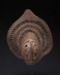 #OC220: Ancient Abelam woven and coiled cane yam mask