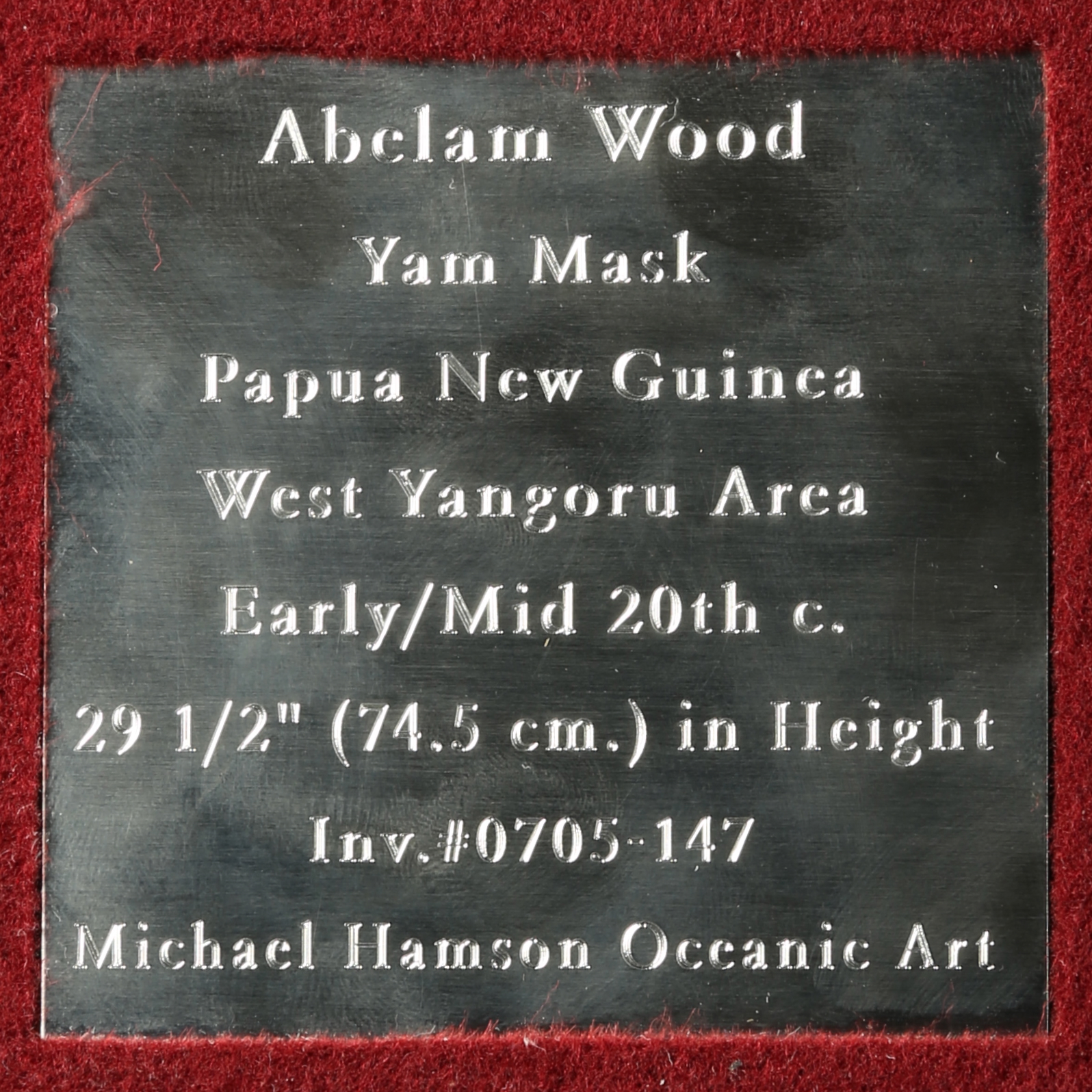 OC606: Abelam Yam Ceremony Mask